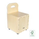 Stagg Basswood kid's cajón with EasyGo backrest, natural-coloured front board