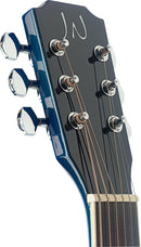 JN Guitars Transparent blueburst acoustic-electric auditorium guitar with solid spruce top, Bessie series