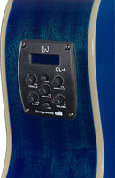 JN Guitars Transparent blueburst acoustic-electric auditorium guitar with solid spruce top, Bessie series