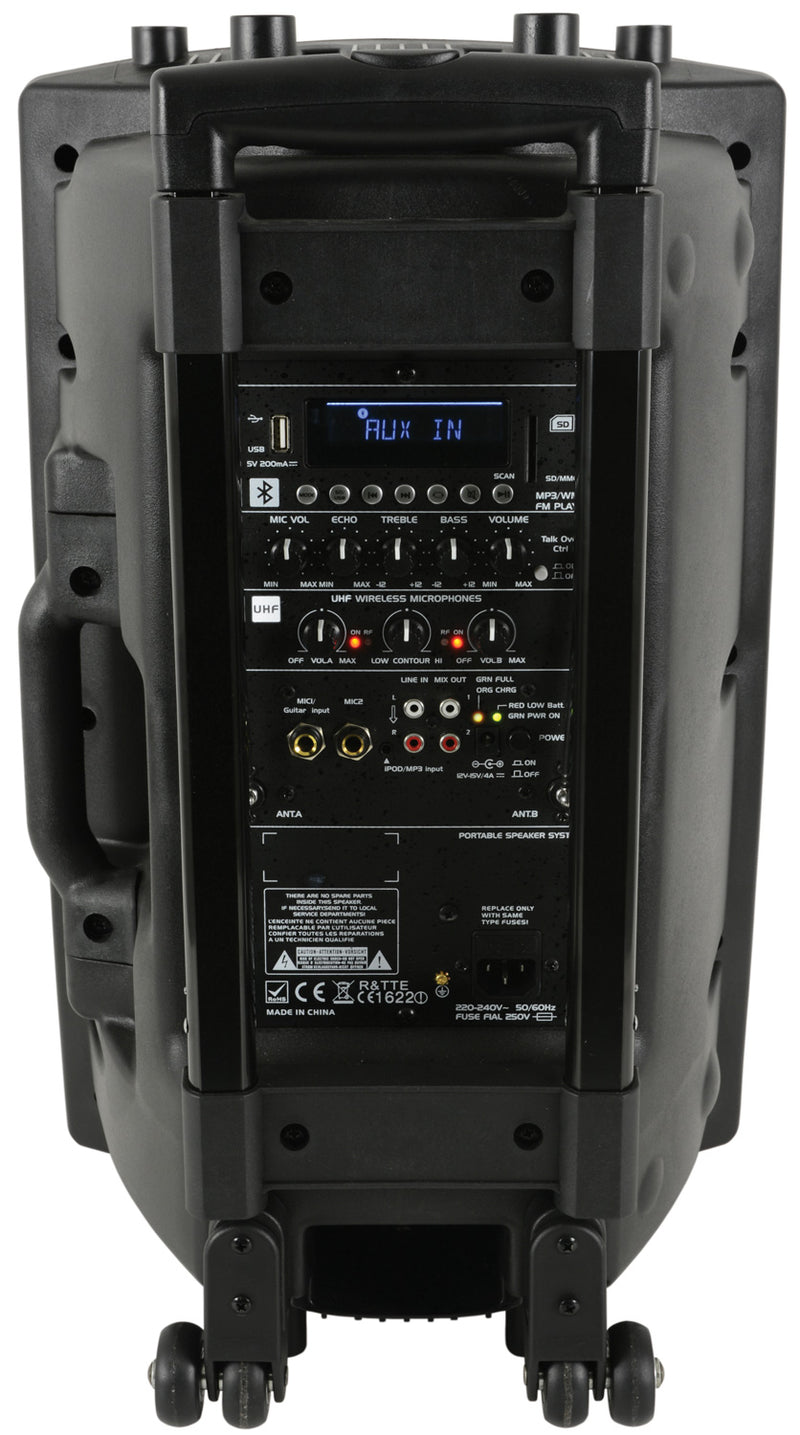 QX12PA-PLUS Portable PA UHF usb/sd/fm/bt