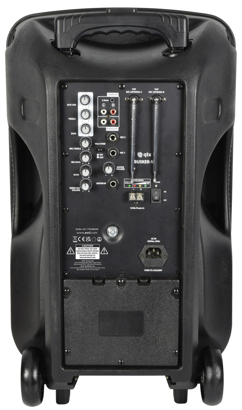 Busker-12 PA x VHF mics USB/SD/FM/BT - Main Image