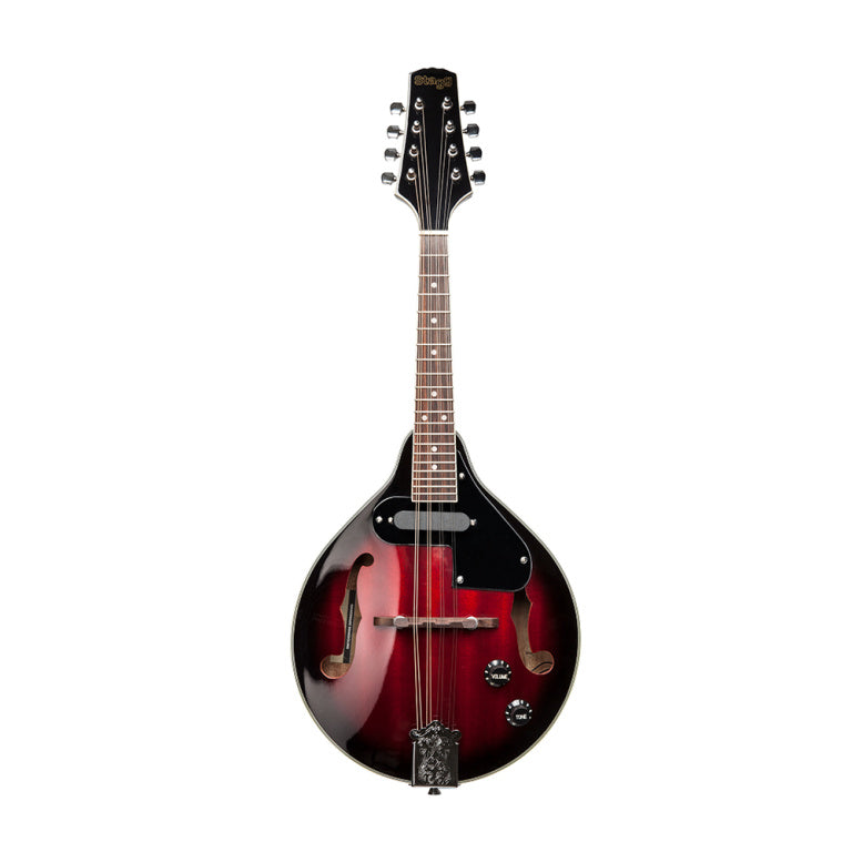 Stagg Redburst acoustic-electric bluegrass mandolin with nato top