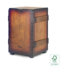 Stagg Standard-sized Crate cajón with sunburst brown finish
