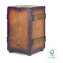 Stagg Standard-sized Crate cajón with sunburst brown finish