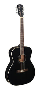 JN Guitars Black acoustic auditorium guitar with solid spruce top, Bessie series