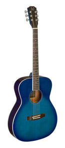 JN Guitars Transparent blueburst acoustic auditorium guitar with solid spruce top, Bessie series
