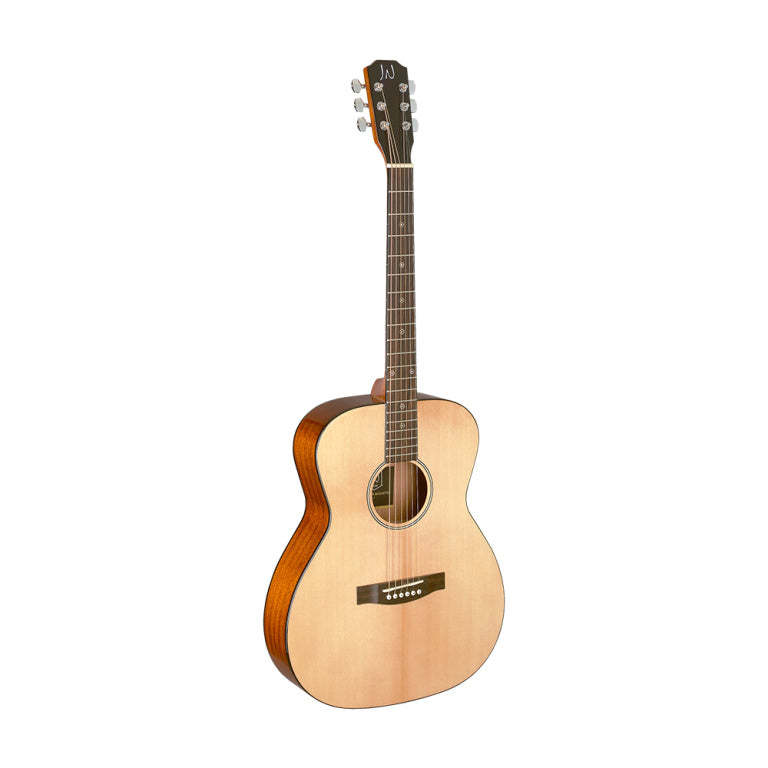 JN Guitars Natural-coloured (high gloss) acoustic auditorium guitar with solid spruce top, Bessie series