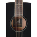 JN Guitars Black acoustic auditorium guitar with solid spruce top, Bessie series