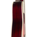 JN Guitars Transparent redburst acoustic auditorium guitar with solid spruce top, Bessie series