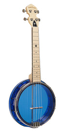 Gold Tone Little Gem see-through concert banjo-ukulele, with bag - sapphire