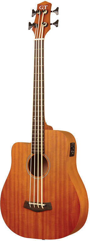 Gold Tone 25" acoustic-electric micro bass with mahogany top and bag included, left-handed model
