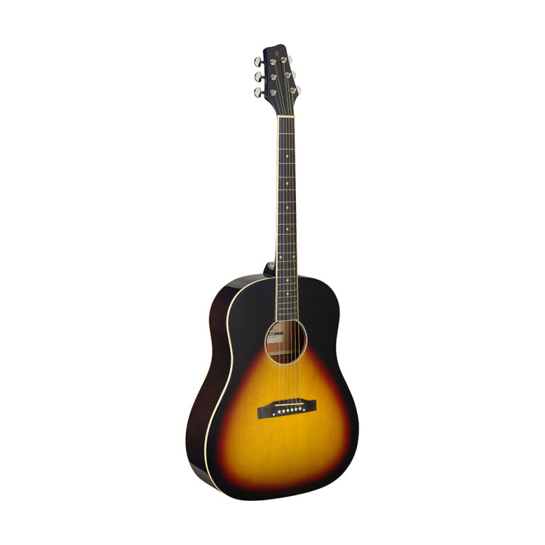 Stagg Slope Shoulder dreadnought guitar, sunburst, lefthanded model