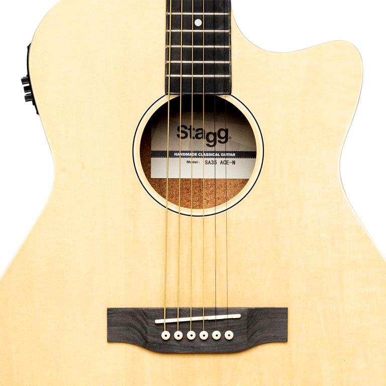 Stagg Cutaway acoustic-electric auditorium guitar, natural colour