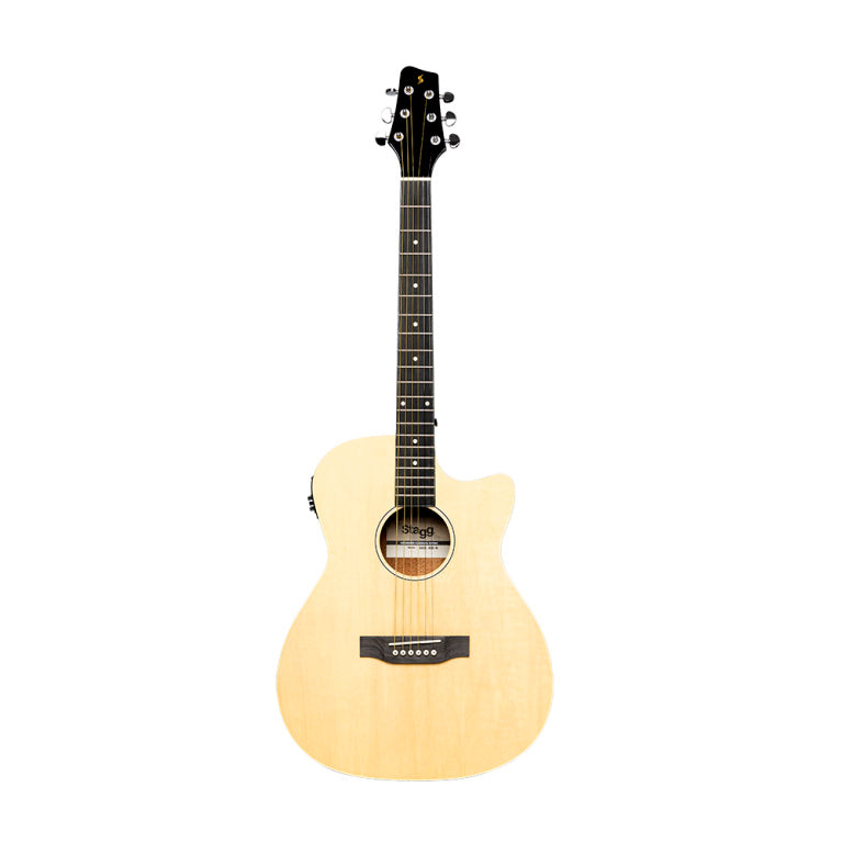 Stagg Cutaway acoustic-electric auditorium guitar, natural colour