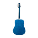 Stagg Blue dreadnought acoustic guitar with basswood top
