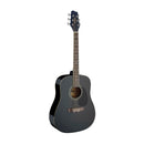 Stagg Black dreadnought acoustic guitar with basswood top