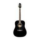 Stagg Black dreadnought acoustic guitar with basswood top