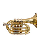 Stagg Bb Pocket Trumpet, w/regular Bb Trumpet bell - clear lacquered