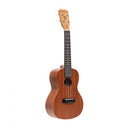 Traditional concert ukulele with mahogany top and Honu turtle engraving