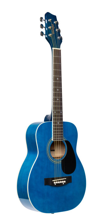 Stagg 1/2 blue dreadnought acoustic guitar with basswood top