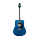 Stagg Blue dreadnought acoustic guitar with basswood top