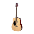 Stagg Natural dreadnought acoustic guitar with basswood top, left-handed model