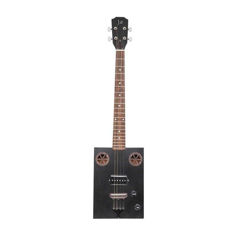 JN Guitars Acoustic-electric Cigar Box Guitar with 4 strings, sapele top, Cask series