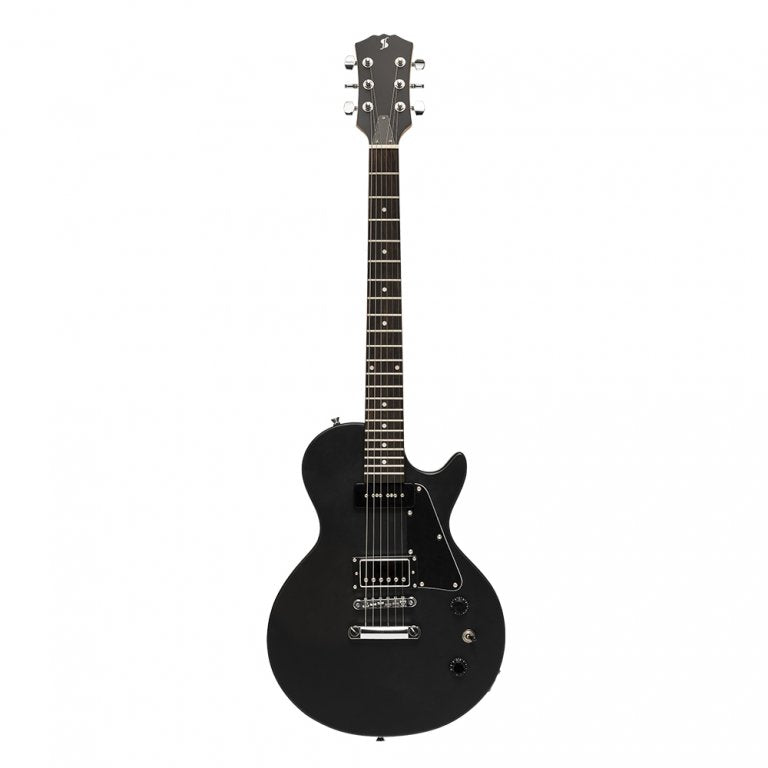 Stagg - Standard Series, electric guitar with solid Mahogany body flat top - Black