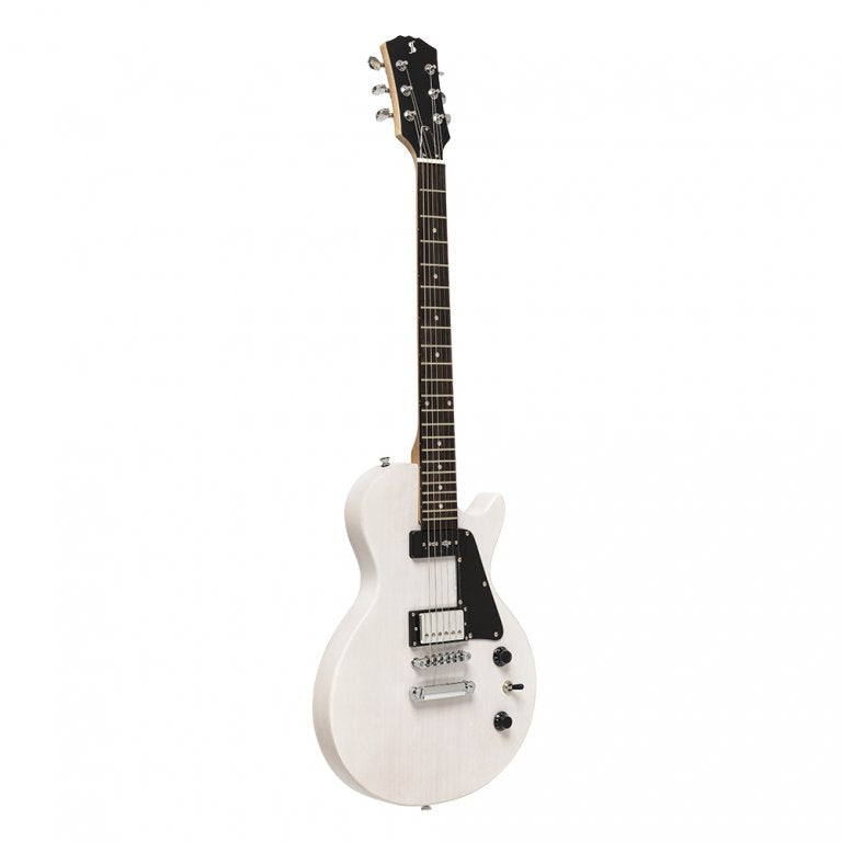 Stagg - Standard Series, electric guitar with solid Mahogany body flat top - White