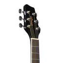 Stagg 1/2 black dreadnought acoustic guitar with basswood top