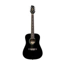 Stagg 3/4 black dreadnought acoustic guitar with basswood top