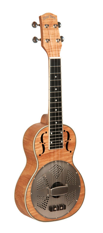 Gold Tone ResoMaple concert-scale curly maple resonator ukulele with gig bag