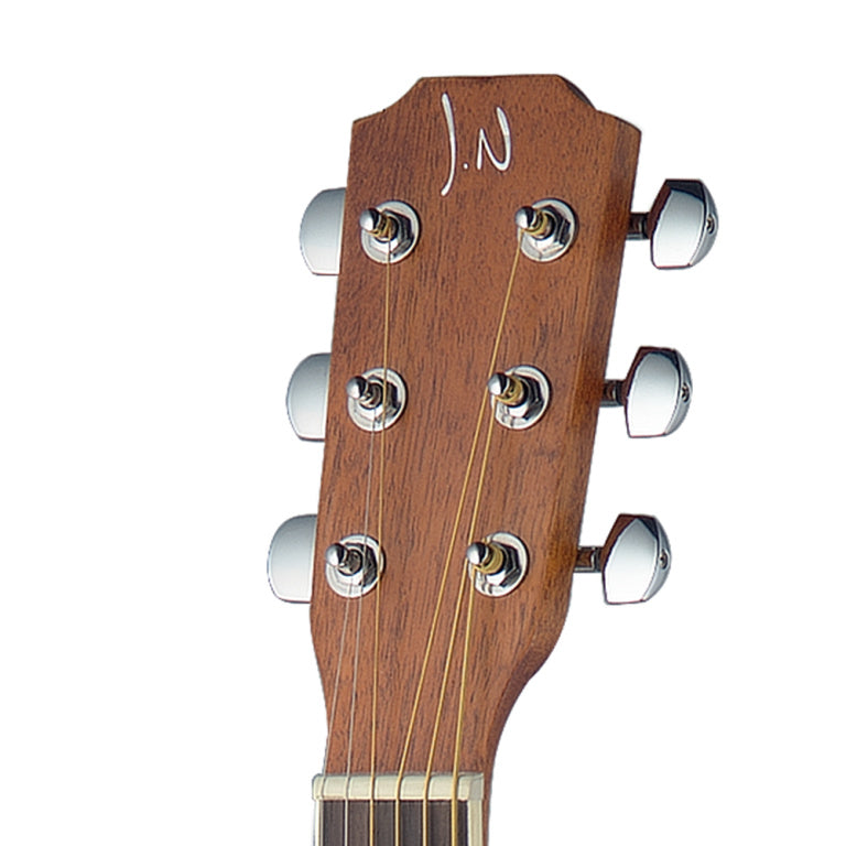 JN Guitars Asyla series 4/4 auditorium acoustic guitar with solid spruce top, left-handed model