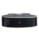 Stagg Cutaway acoustic-electric Slope Shoulder dreadnought guitar, black, left-handed model