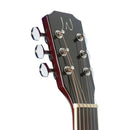 JN Guitars Transparent redburst acoustic auditorium guitar with solid spruce top, Bessie series