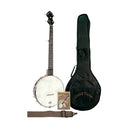 Gold Tone A-scale Clawhammer 5-string Cripple Creek banjo pack with bag, instructional DVD and strap