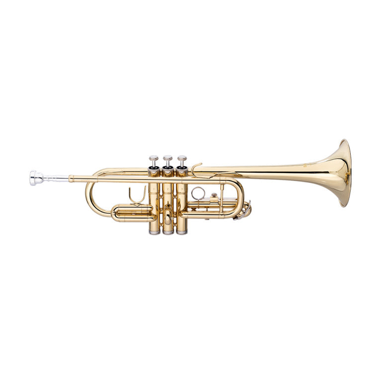 Stagg C Trumpet, ML-bore, Brass body material - clear lacquered