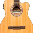 Stagg SCL70 classical guitar with spruce top and preamp, natural colour