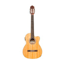 Stagg SCL70 classical guitar with spruce top and preamp, natural colour