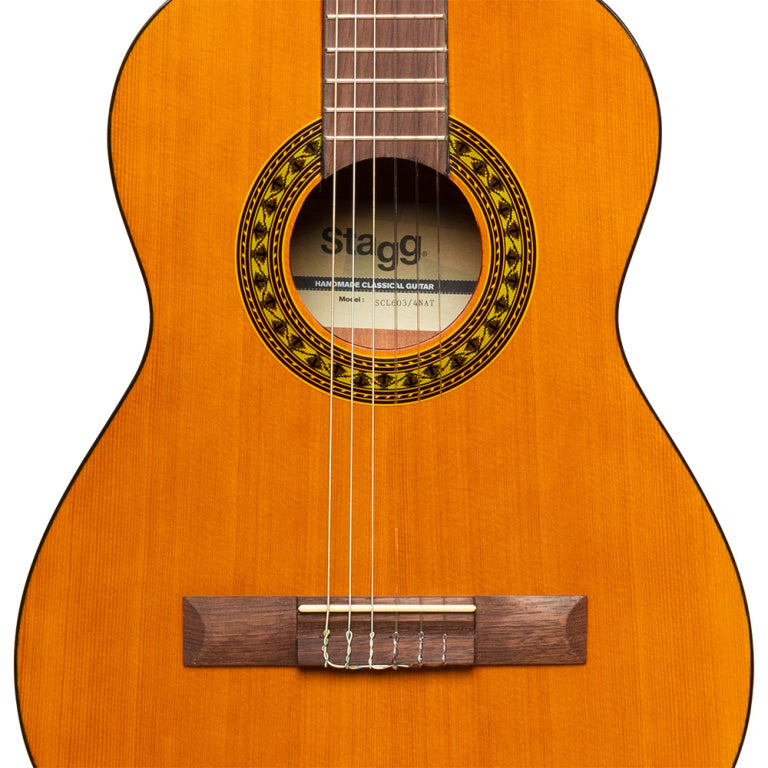 Stagg SCL60 3/4 classical guitar with spruce top, natural colour