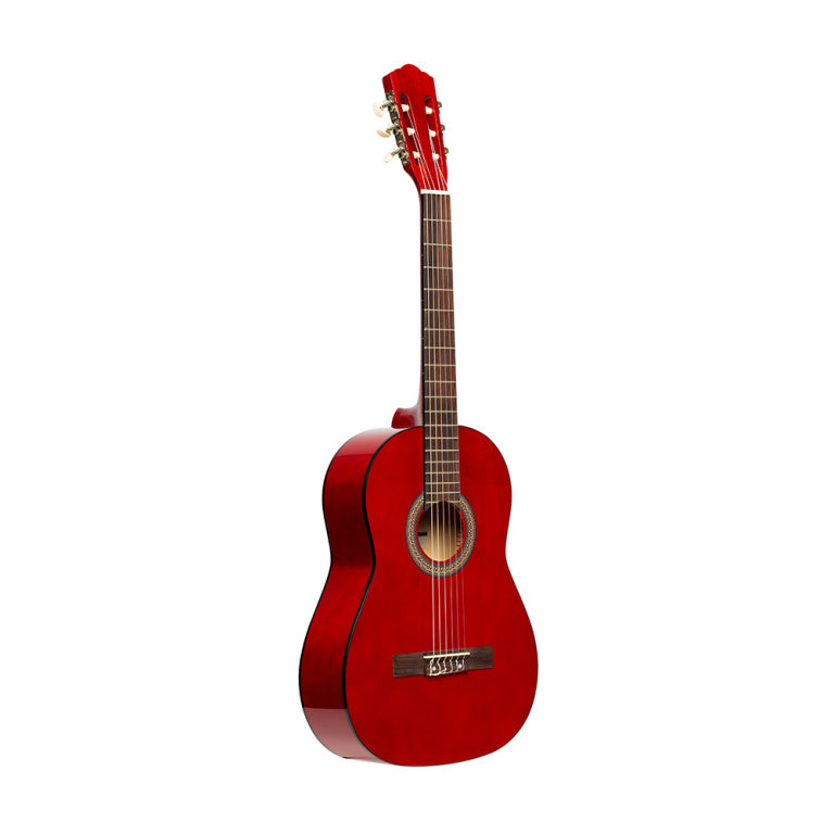 Stagg 4/4 classical guitar with linden top, red