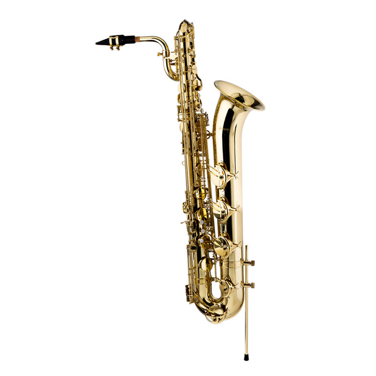 Stagg Eb Baritone Saxophone, with flight case - clear lacquered