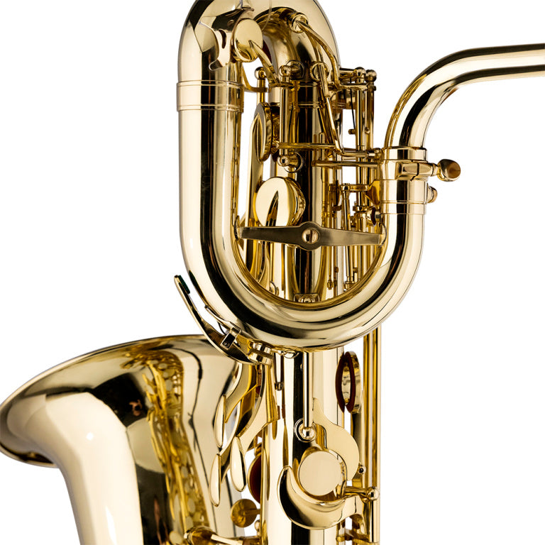 Stagg Eb Baritone Saxophone, with flight case - clear lacquered