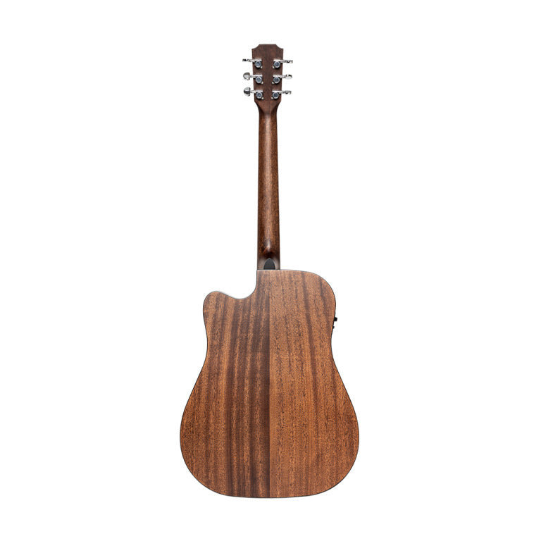 JN Guitars Cutaway acoustic-electric dreadnought guitar with solid mahogany top, Dovern series