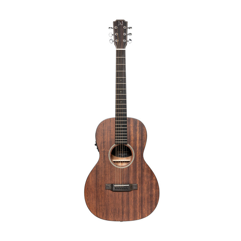 JN Guitars Acoustic-electric parlor guitar with solid mahogany top, Dovern series