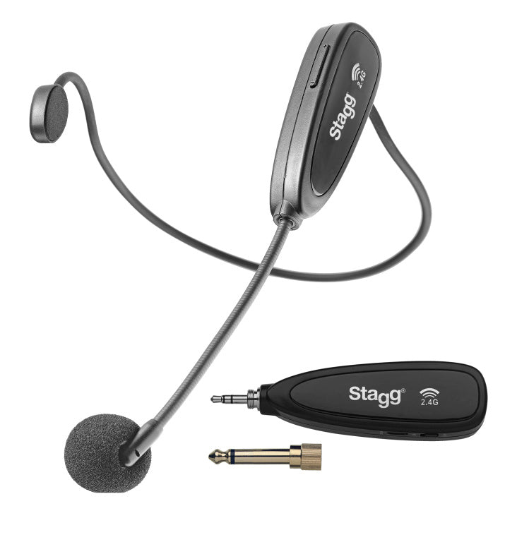 Stagg 2.4 GHZ wireless headset microphone set (with transmitter and receiver)