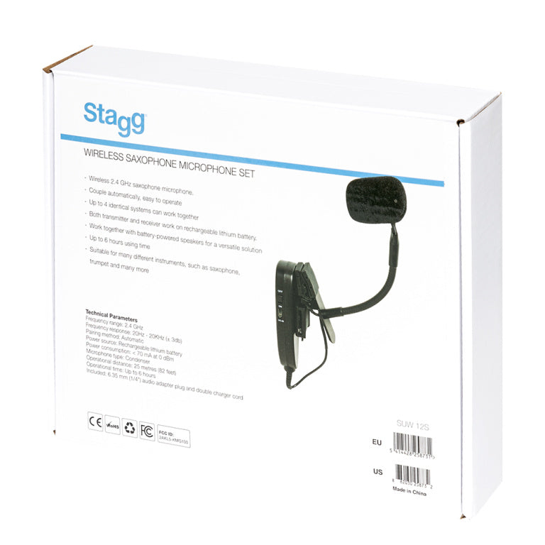 Stagg Wireless saxophone microphone set (with transmitter and receiver)