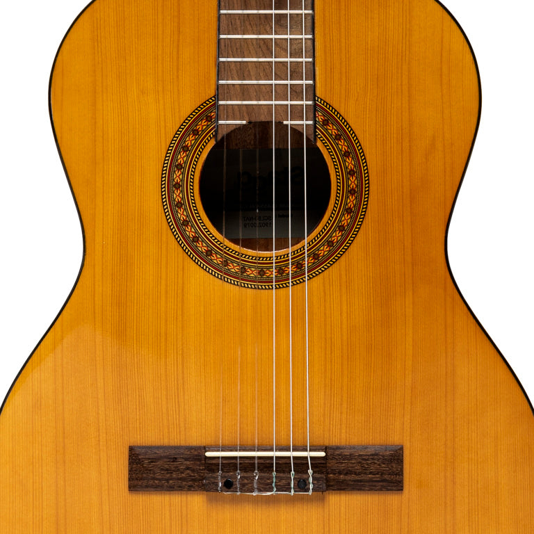 Stagg SCL60 classical guitar with spruce top, natural colour, left-handed model