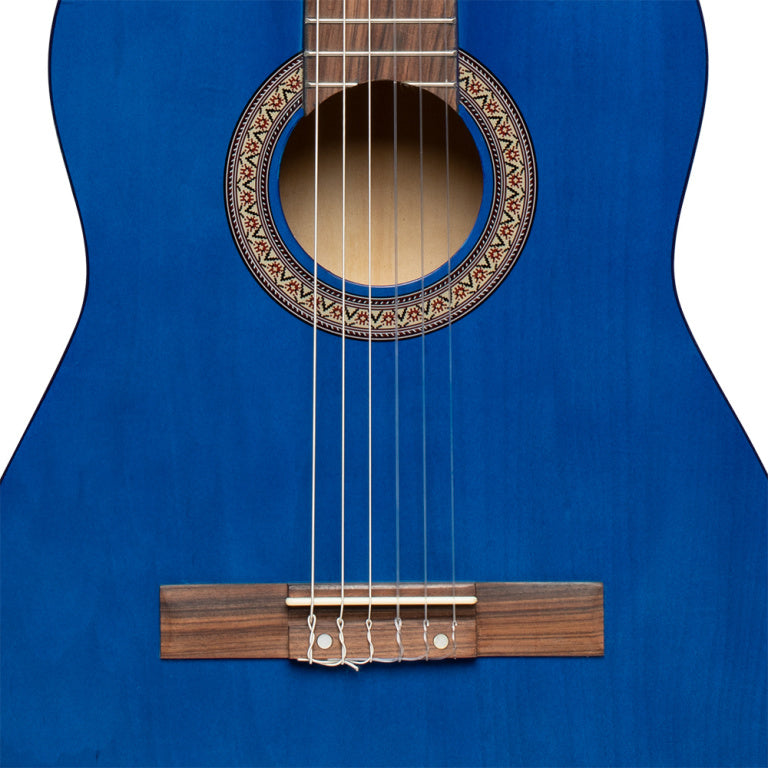 Stagg 3/4 classical guitar with linden top, blue