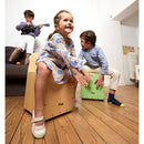 Stagg Basswood kid's cajón with EasyGo backrest, red front board